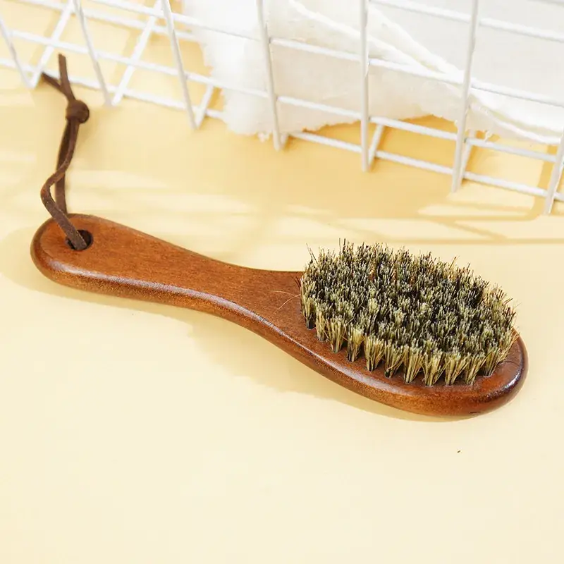 Men's Wooden Hair Brush with Broken Hair Cleaning - Image 2