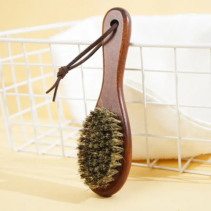 Men's Wooden Hair Brush with Broken Hair Cleaning - Image 4