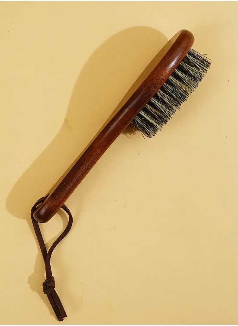 Men's Wooden Hair Brush with Broken Hair Cleaning — feature 11