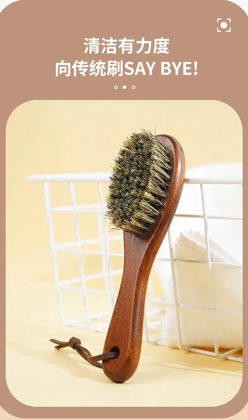 Men's Wooden Hair Brush with Broken Hair Cleaning — feature 5