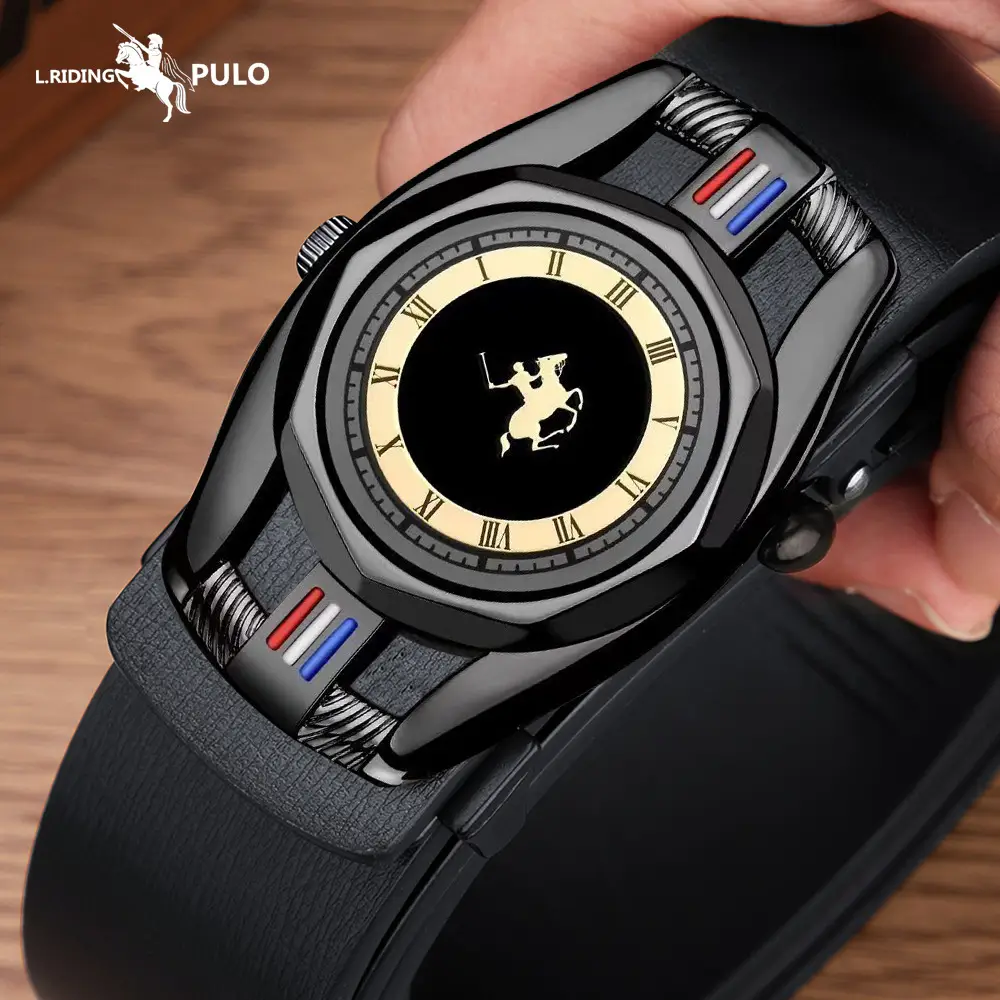 Classic Men's Automatic Buckle Belt with Gold Plated Dial - Image 6