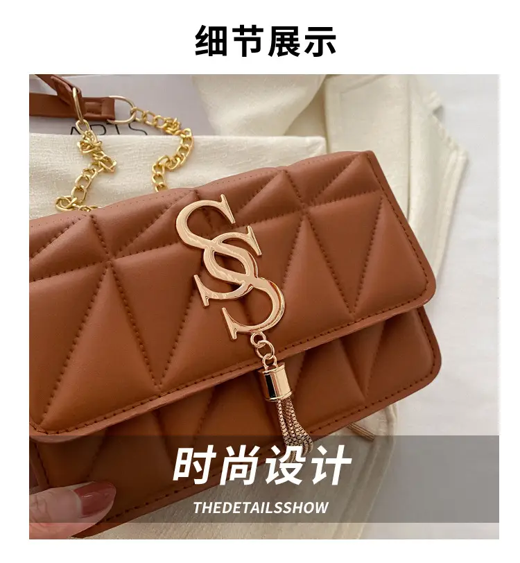 Pink Vintage Chain Crossbody Bag for Women — feature 3