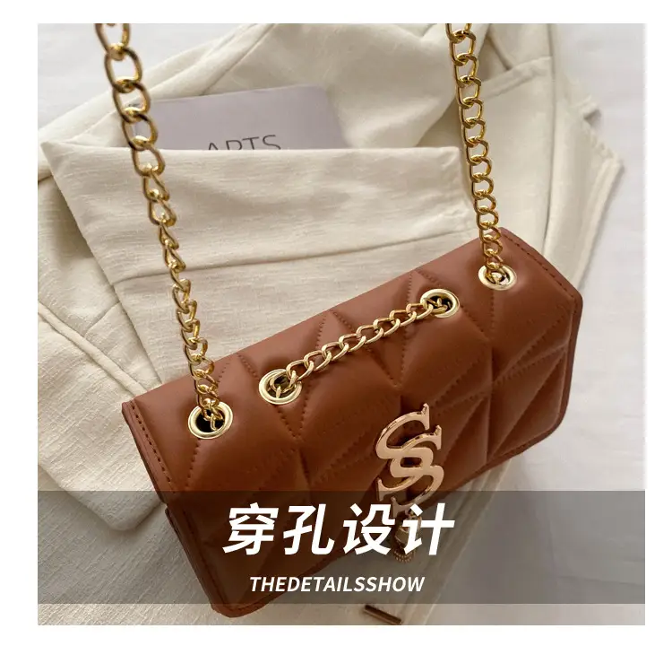 Pink Vintage Chain Crossbody Bag for Women — feature 5
