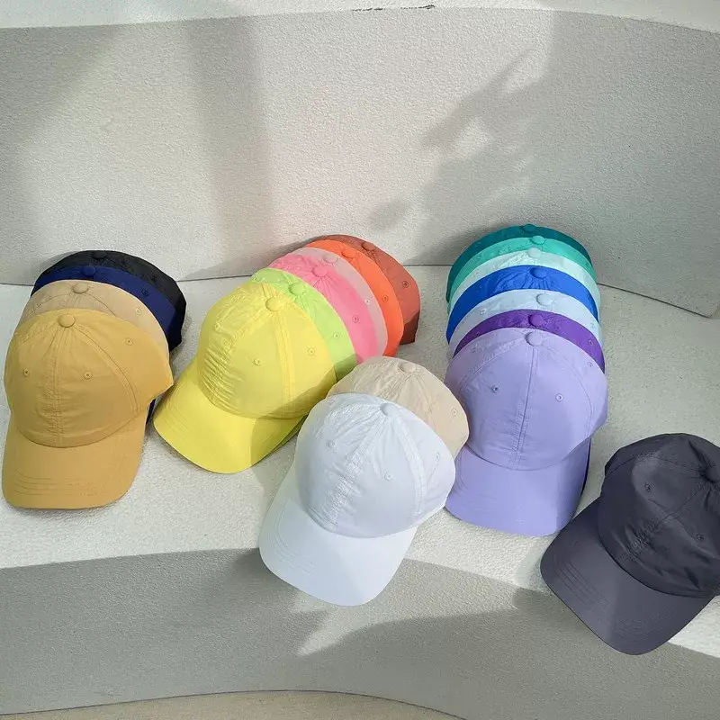 Orange Baseball Cap Women Men Washable Quick Dry — feature 3