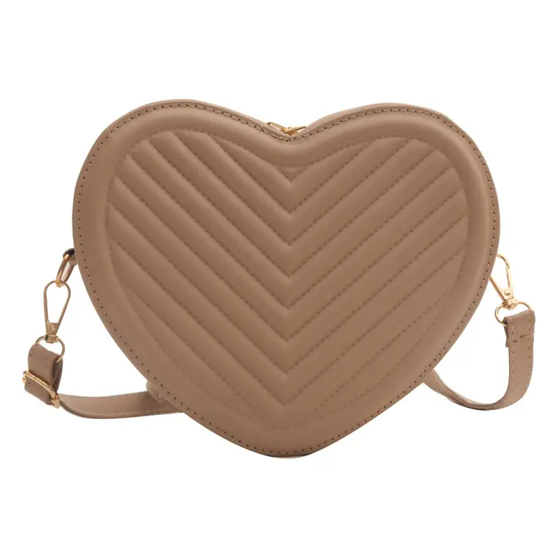 Red Heart-Shaped Shoulder Bag for Women