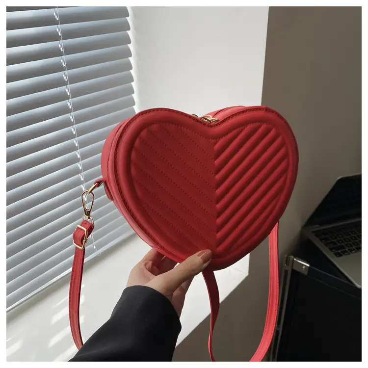 Red Heart-Shaped Shoulder Bag for Women — feature 14