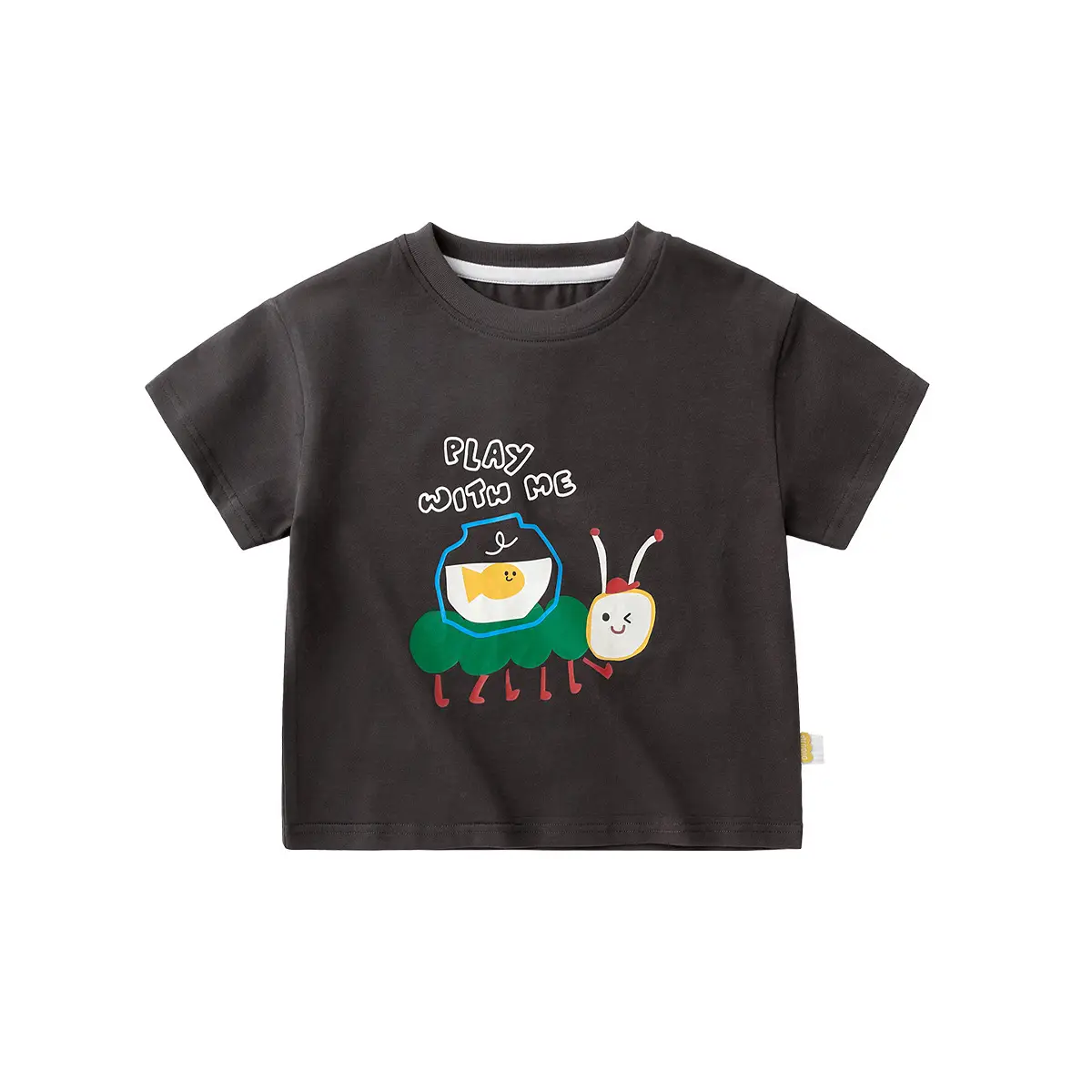 Dudujia Boys Cartoon T-Shirt Black Summer Baby Caring Anti-Mosquito