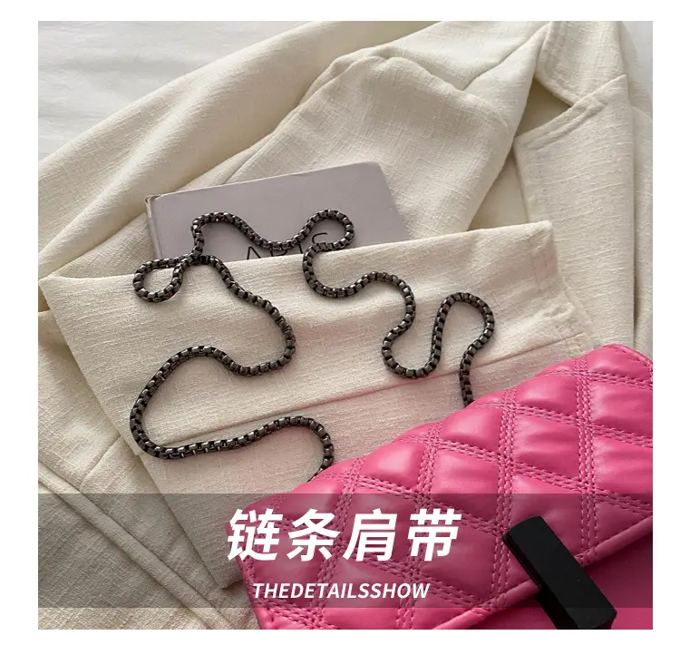 White Rhombic Chain Shoulder Bag for Women — feature 4