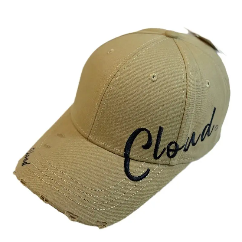 Women's Black Embroidered Cap with Hole - Image 11