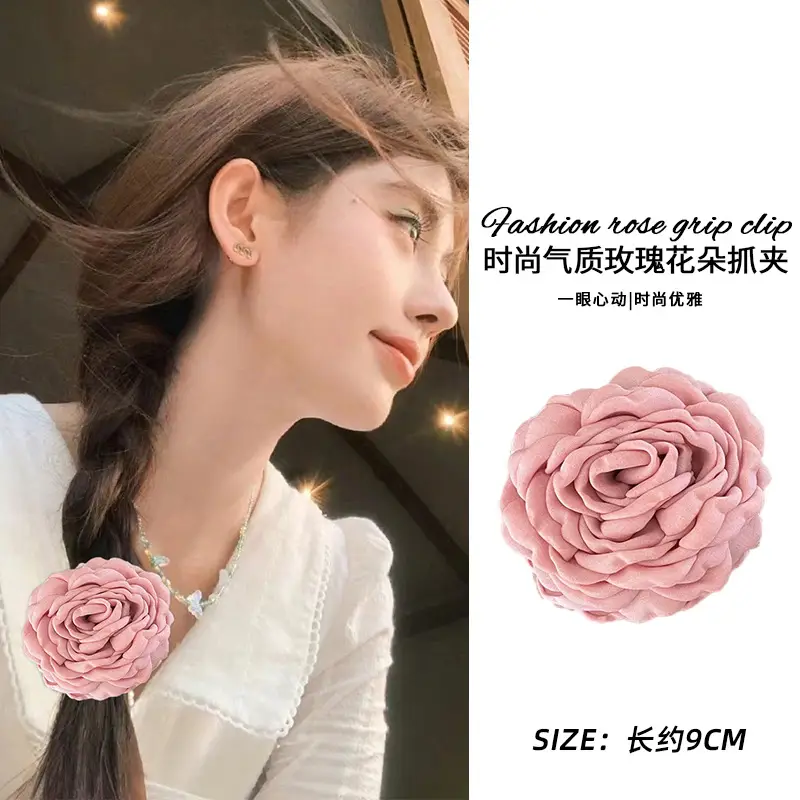 Red Rose Flower Hairpin Clip for Women - Image 7