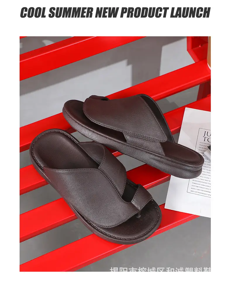 Cross-border flip-flops men's beach slippers summer outdoor wear men's slippers men's casual soft-soled sandals large size — feature 15