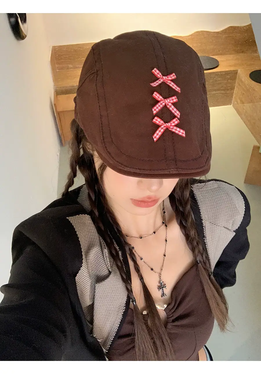 Japanese Style Sweet Anti-forward Beret Cap for Women — feature 9