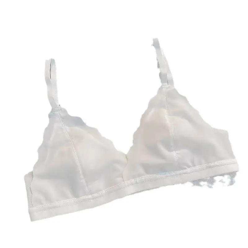 French Girl Underwear Women's Flat Small Breast Seamless Push-Up Rabbit Ears Triangle Cup Summer Wire-Free Bra