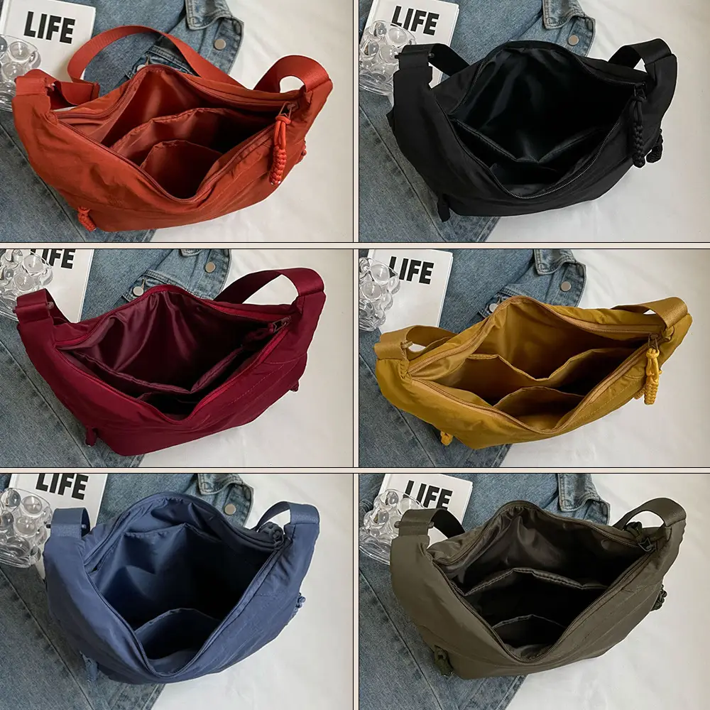 Maroon Japanese Style Crossbody Bag for Women - Image 12