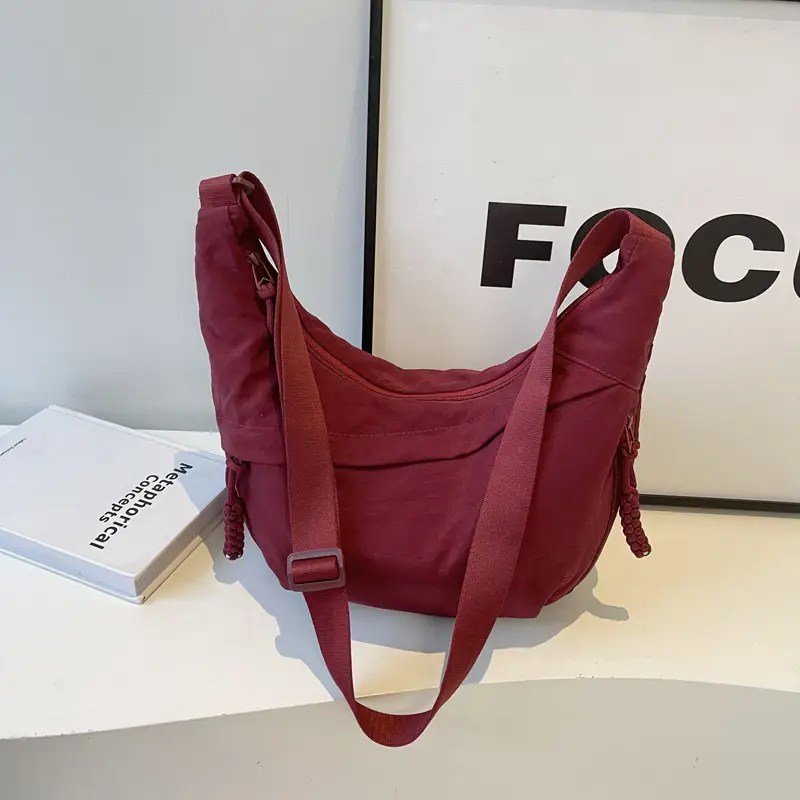 Maroon Japanese Style Crossbody Bag for Women — feature 16