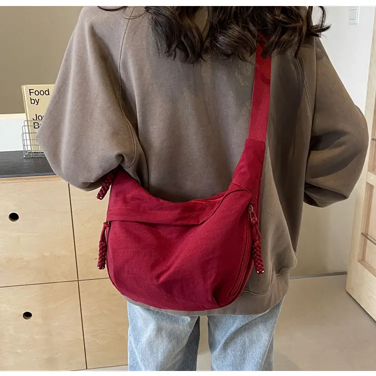 Maroon Japanese Style Crossbody Bag for Women — feature 43