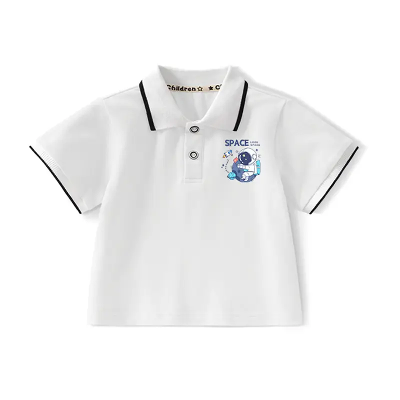 Boys Printed Polo Shirt Black 2025 Summer - Image 23