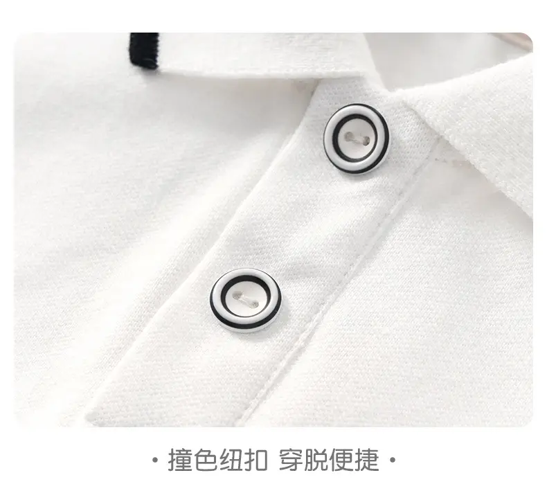 Boys Printed Polo Shirt Black 2025 Summer — feature 10