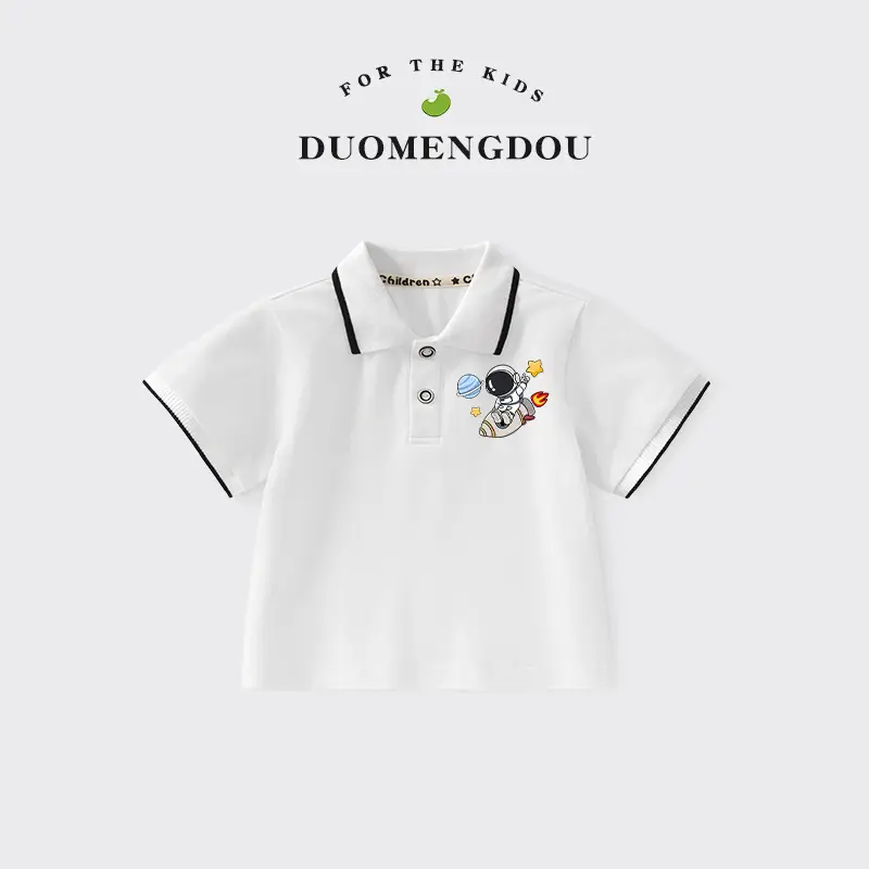 Boys Printed Polo Shirt Black 2025 Summer - Image 9