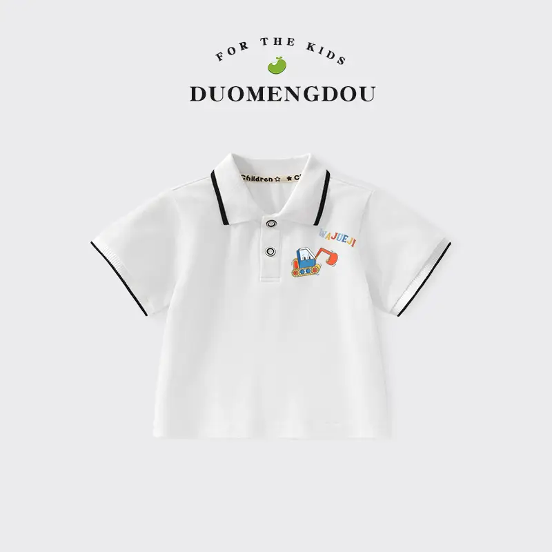 Boys Printed Polo Shirt Black 2025 Summer - Image 13