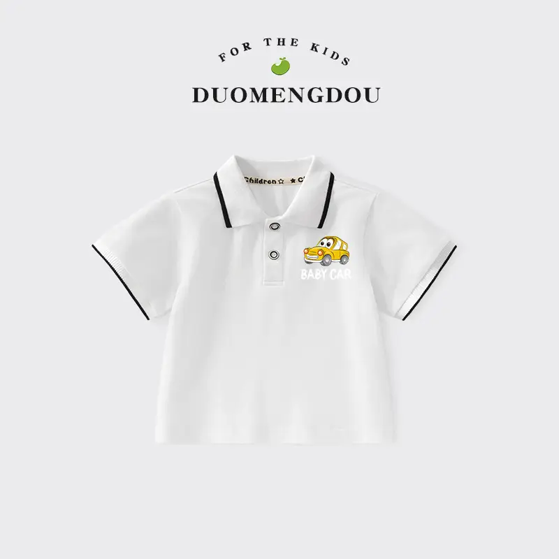 Boys Printed Polo Shirt Black 2025 Summer - Image 15
