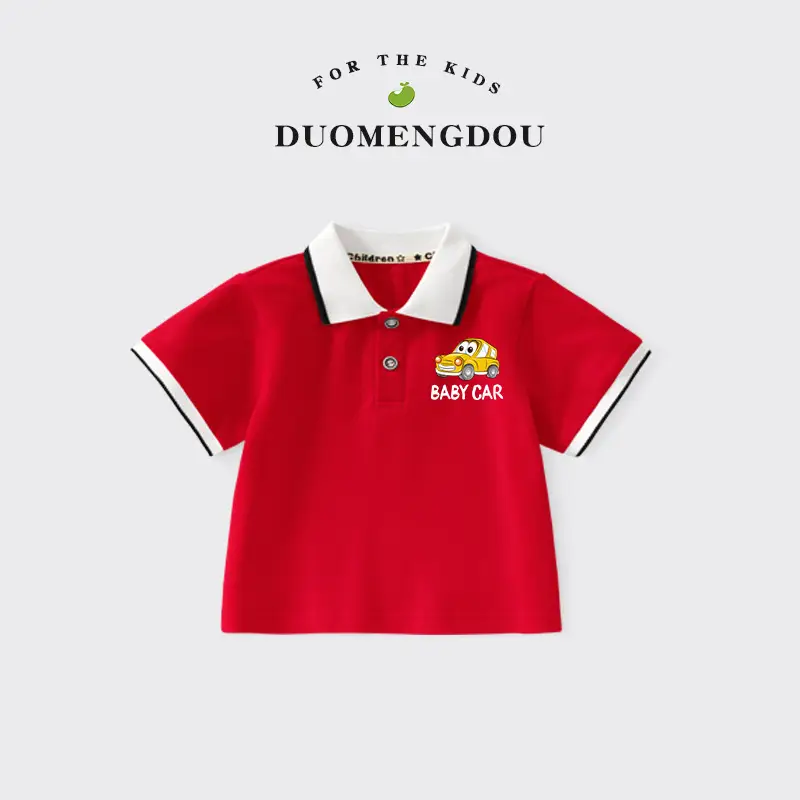 Boys Printed Polo Shirt Black 2025 Summer - Image 17