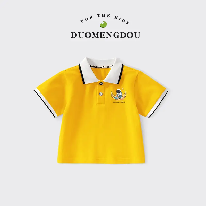 Boys Printed Polo Shirt Black 2025 Summer - Image 5