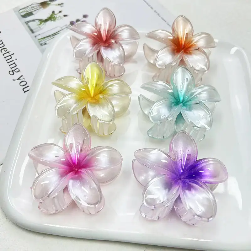 Pearlescent Egg Hairpin Gradient Color Grab Clip — feature 11