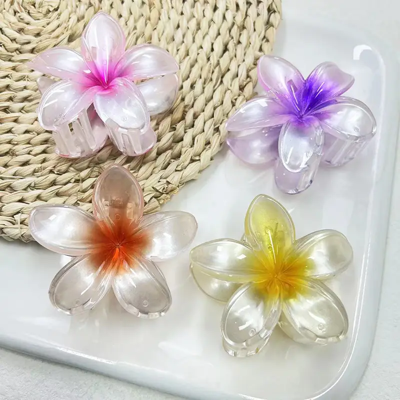 Pearlescent Egg Hairpin Gradient Color Grab Clip — feature 12