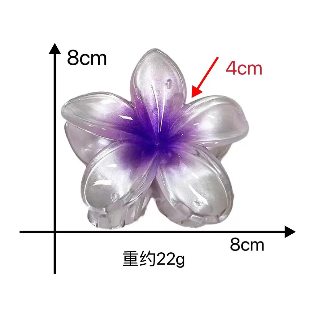 Pearlescent Egg Hairpin Gradient Color Grab Clip — feature 2