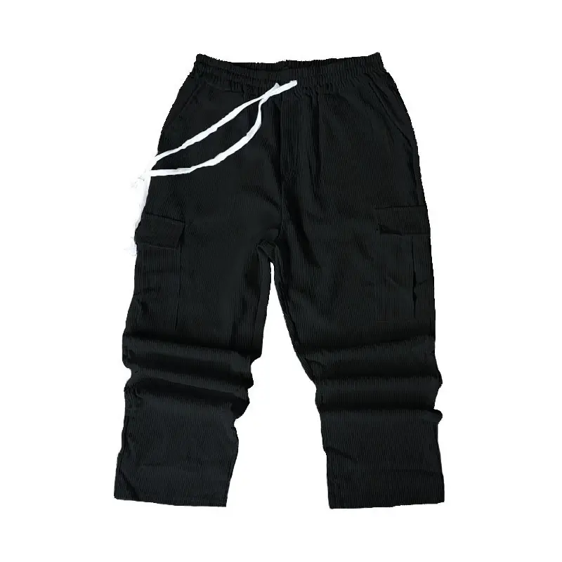 Men's Navy Blue Retro Loose Workwear Trousers Spring 2024 — feature 22