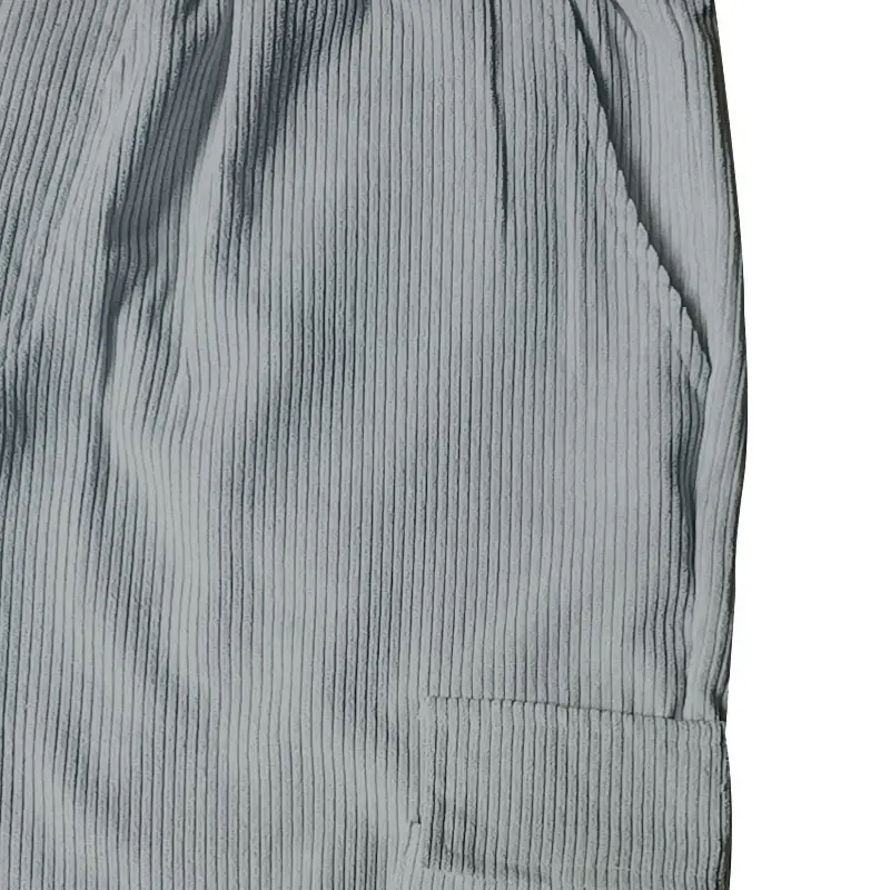 Men's Navy Blue Retro Loose Workwear Trousers Spring 2024 — feature 32