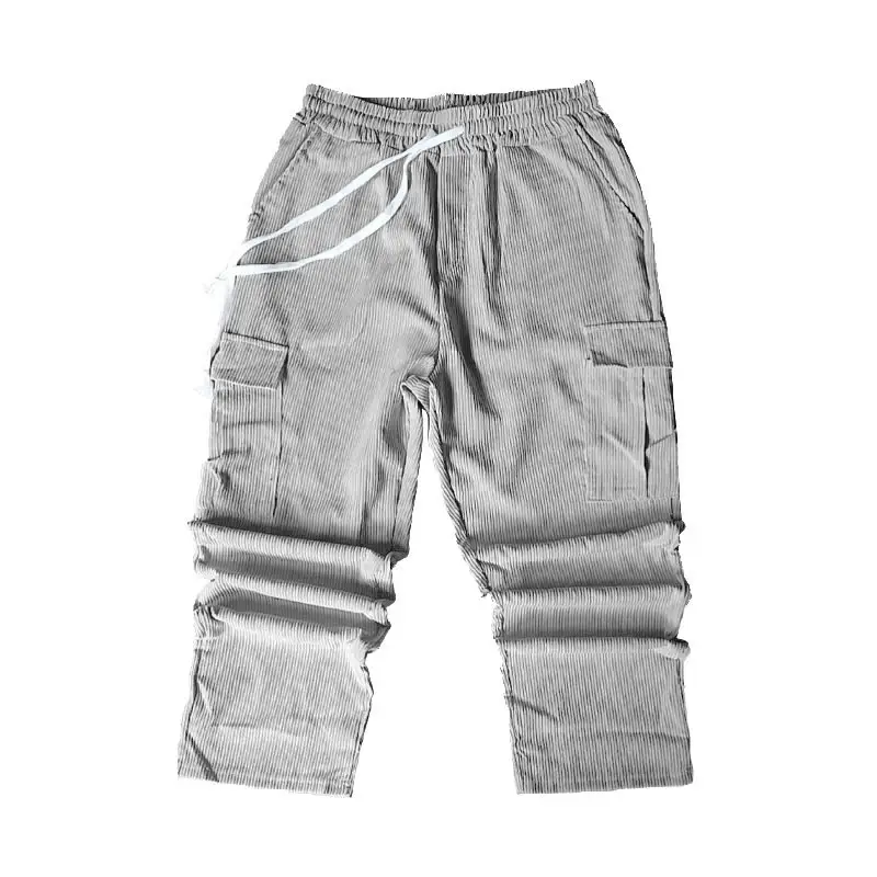 Men's Navy Blue Retro Loose Workwear Trousers Spring 2024 — feature 34