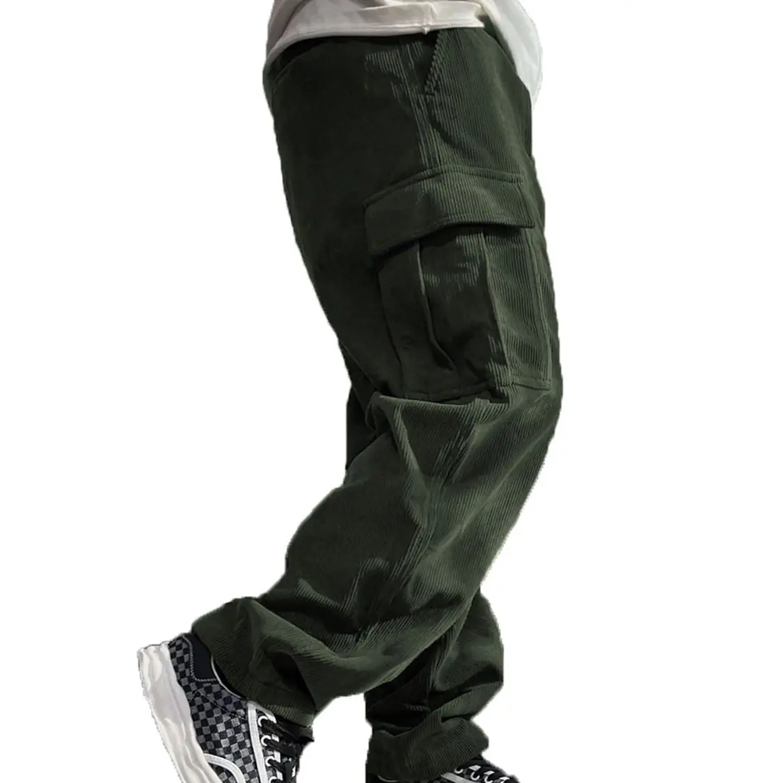 Men's Navy Blue Retro Loose Workwear Trousers Spring 2024 — feature 40