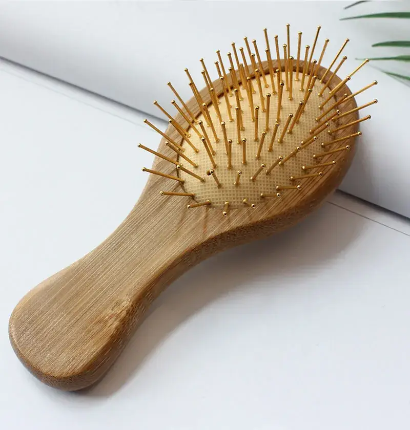 Wooden Bamboo Hair Brush Anti-Static Massage Comb — feature 3
