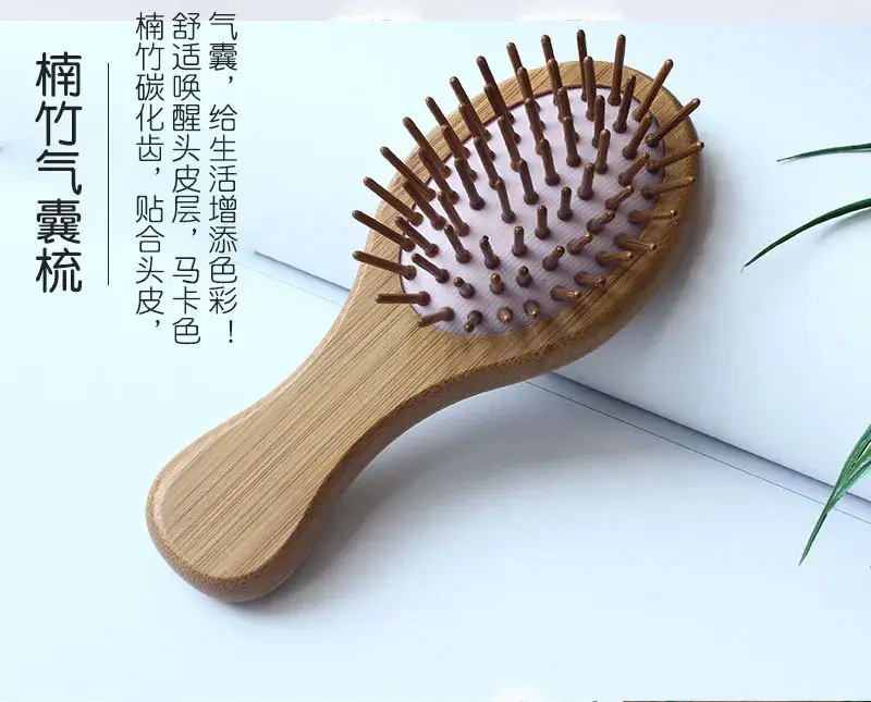 Wooden Bamboo Hair Brush Anti-Static Massage Comb — feature 4