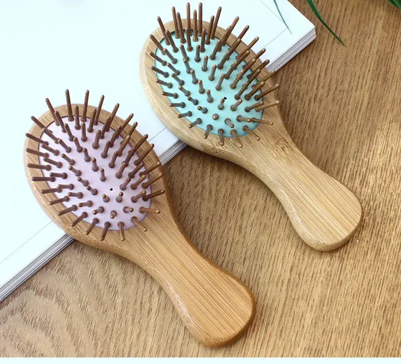 Wooden Bamboo Hair Brush Anti-Static Massage Comb — feature 5
