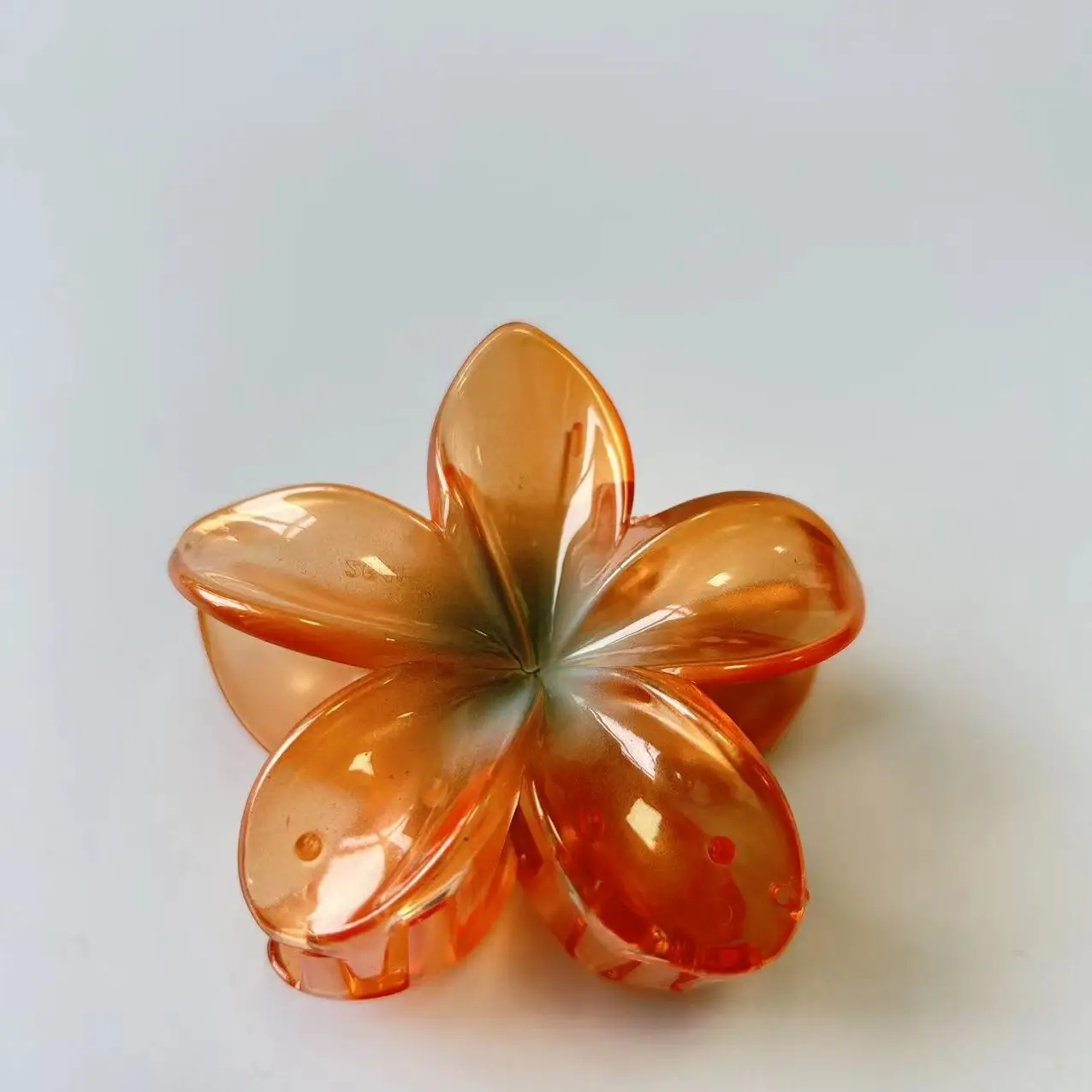 Orange Gradient Flower Hairpin Clip Summer Clip - Image 3