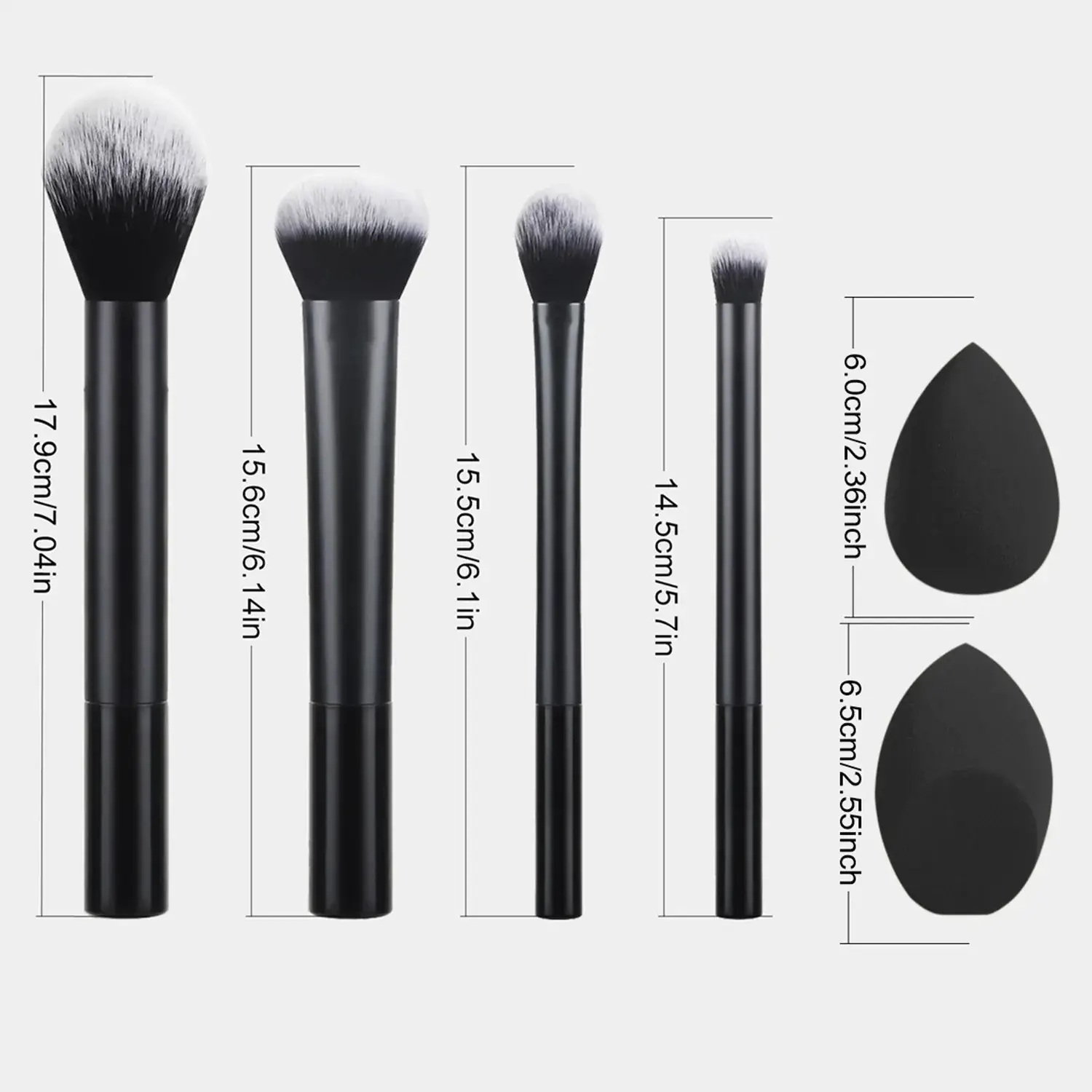 Pink Long Tube Makeup Brushes Set for Eye Shadow & Powder - Image 11