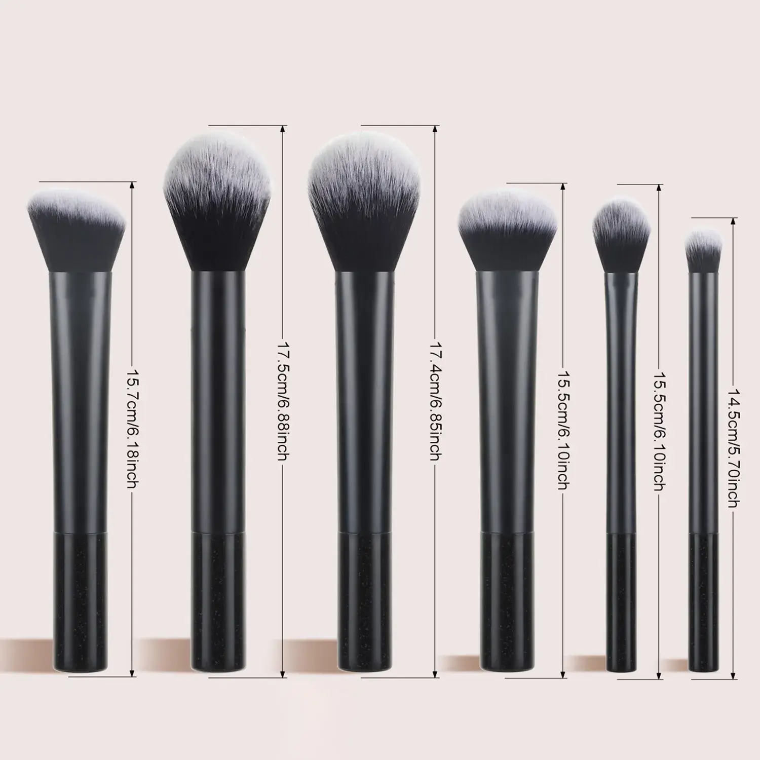 Pink Long Tube Makeup Brushes Set for Eye Shadow & Powder - Image 15