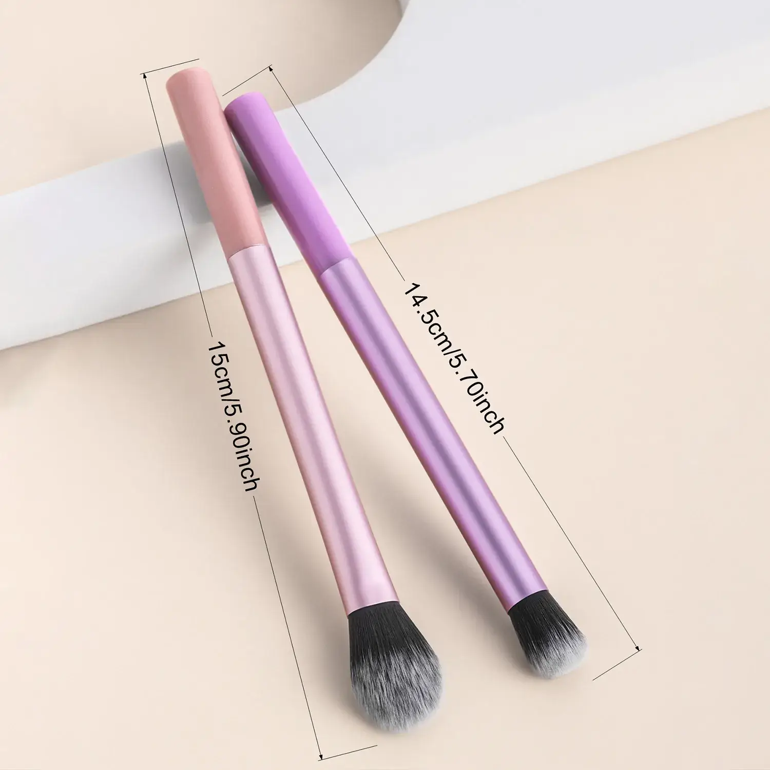 Pink Long Tube Makeup Brushes Set for Eye Shadow & Powder - Image 6
