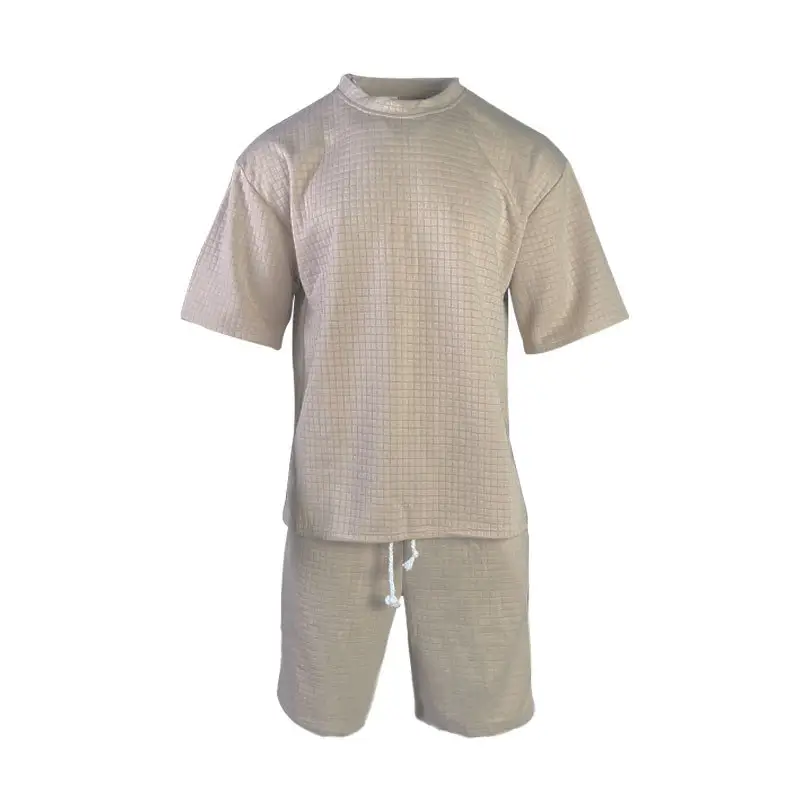 Men Black Cross-Border Ice Silk Shorts Set — feature 14