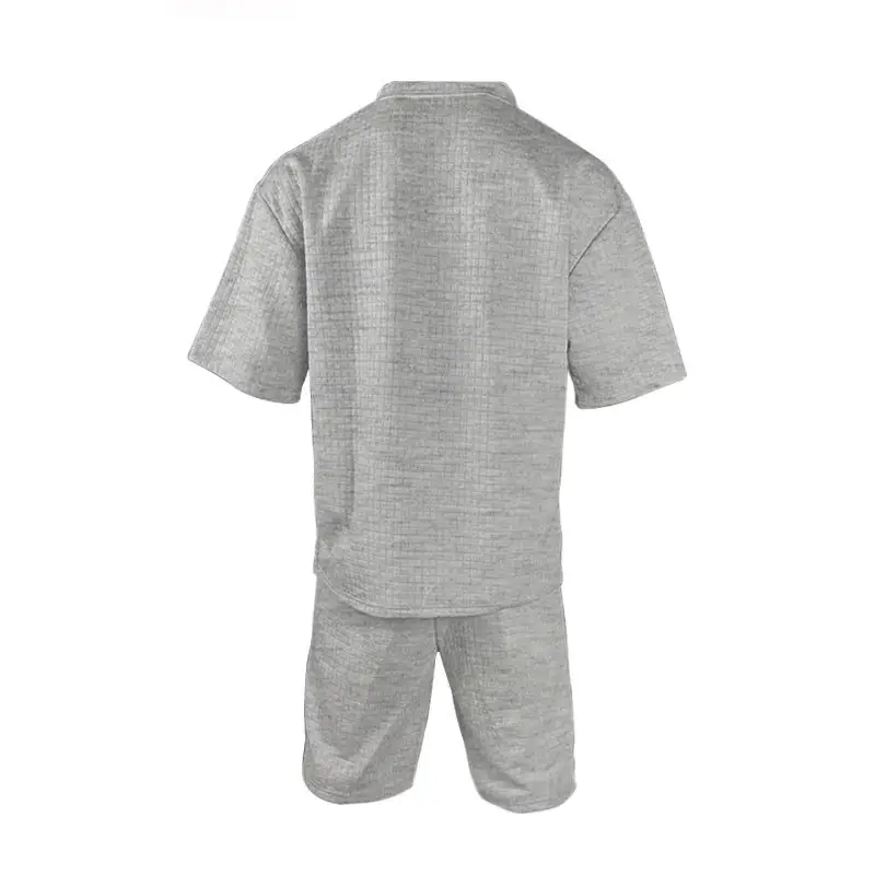 Men Black Cross-Border Ice Silk Shorts Set — feature 16