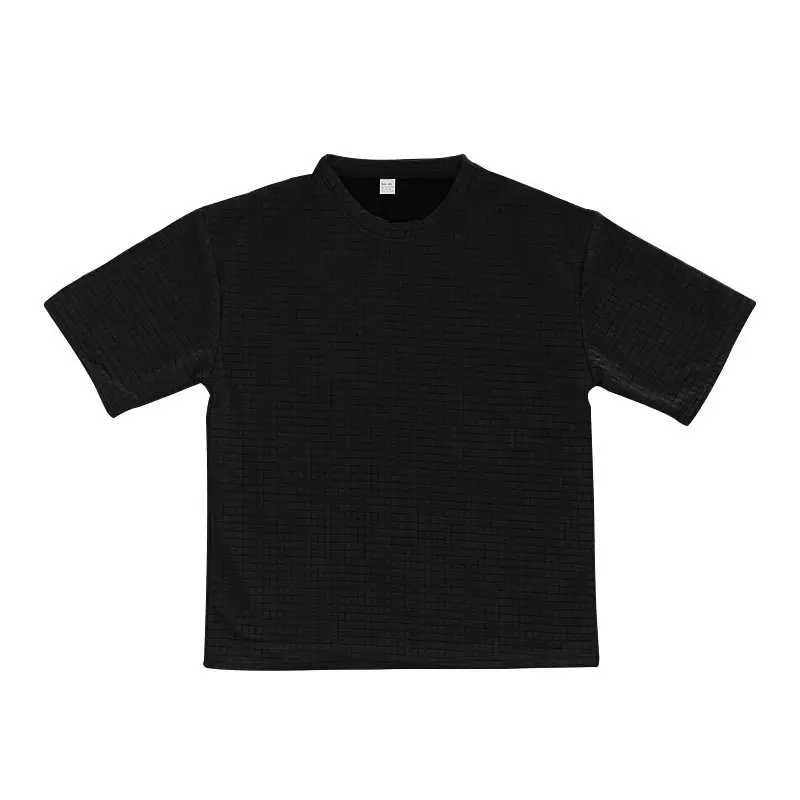 Men Black Cross-Border Ice Silk Shorts Set — feature 19