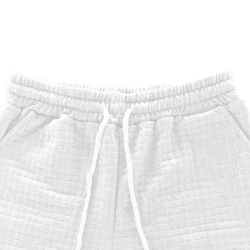 Men Black Cross-Border Ice Silk Shorts Set — feature 22