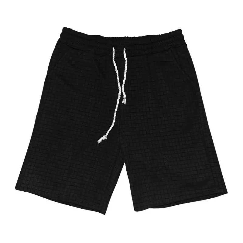 Men Black Cross-Border Ice Silk Shorts Set — feature 41