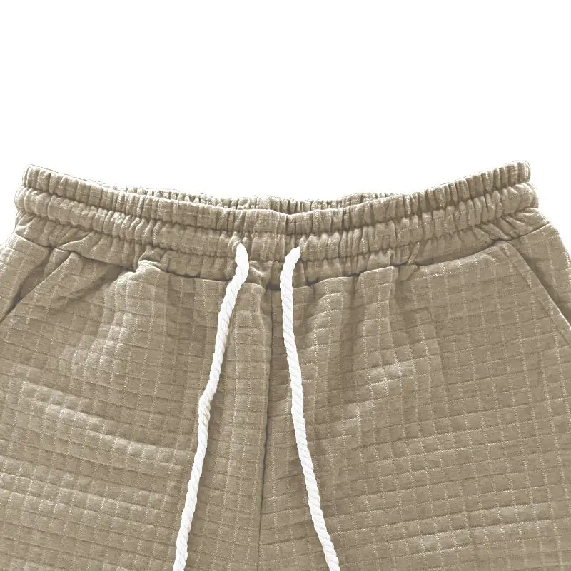 Men Black Cross-Border Ice Silk Shorts Set — feature 45