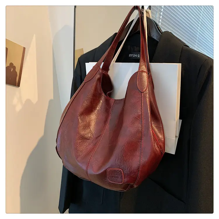 Women's 2024 Retro Leather Tote Bag Large Capacity — feature 27