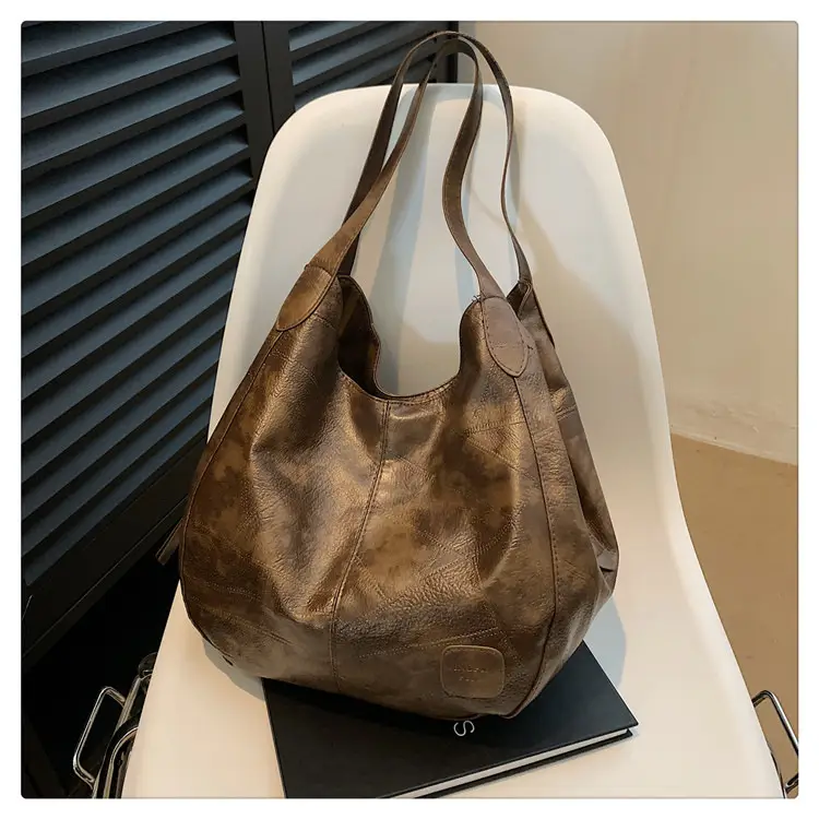 Women's 2024 Retro Leather Tote Bag Large Capacity — feature 29