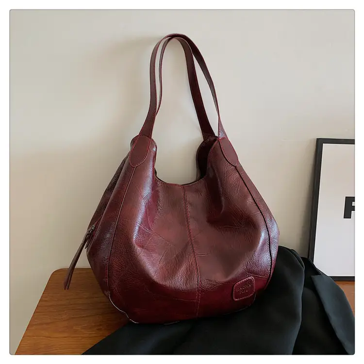 Women's 2024 Retro Leather Tote Bag Large Capacity — feature 33